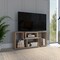 Tuhome Beijing Extendable TV Stand, Multiple Shelves, Light Pine RLR7877 - alternate 2